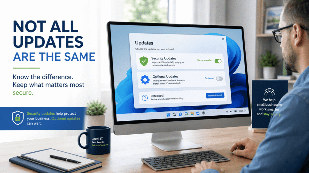 Security and optional Windows updates