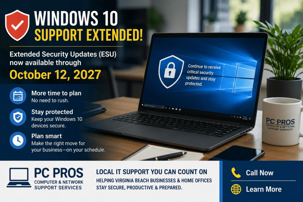 Windows 10 Extended Security Updates through October 2027